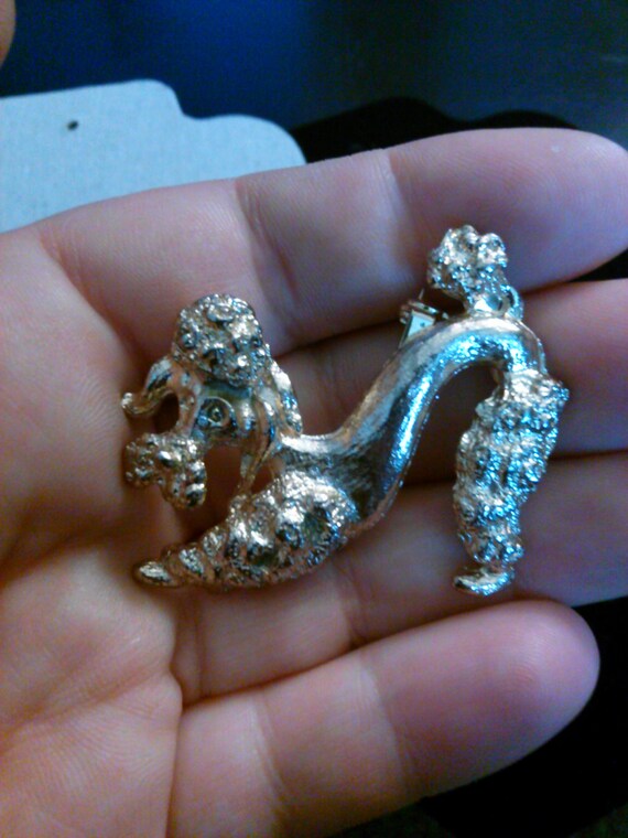 1950s style vintage poodle brooch - image 4