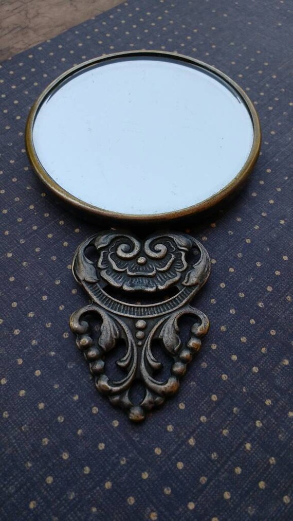 Vintage Hans Jensen Denmark Pocket Mirror Hand Vintage Hans Jensen Denmark Pocket