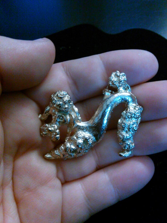 1950s Style Vintage Poodle Brooch - Etsy