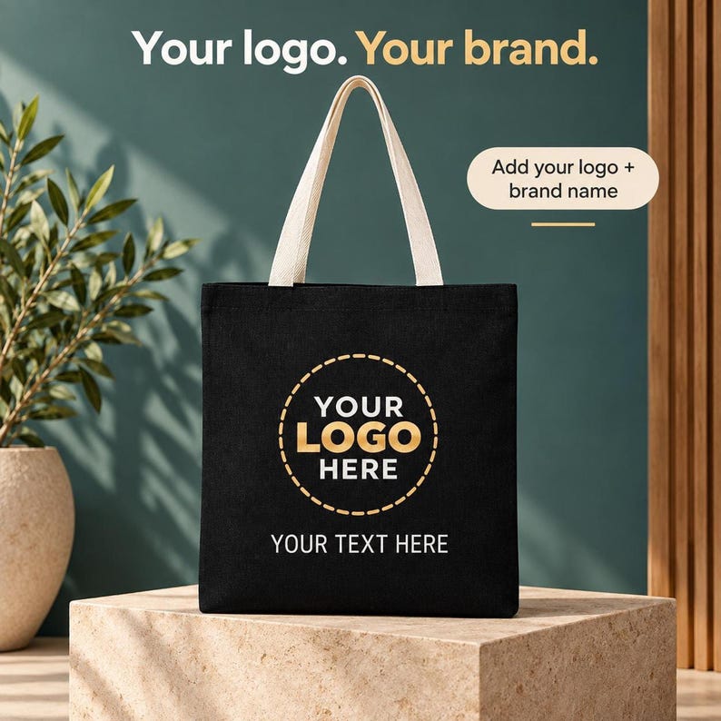 Custom Logo Company Canvas Bag with Two-Sided Printing