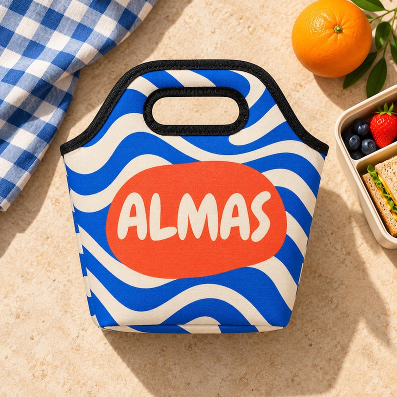 Retro Personalized Lunch Bag