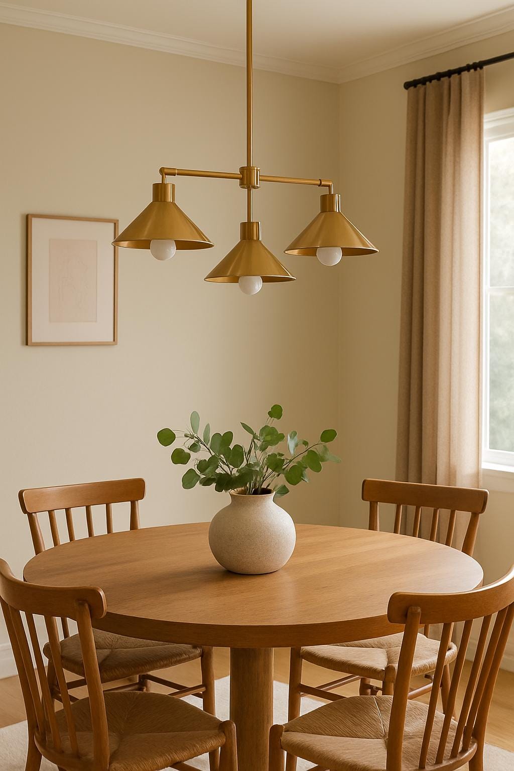 イタリア風の3灯スプートニクシャンデリア、大胆なミッドセンチュリー