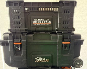 Custom Medium Name Plates for RIDGID Pro Gear 2.0 Job Box and Crates