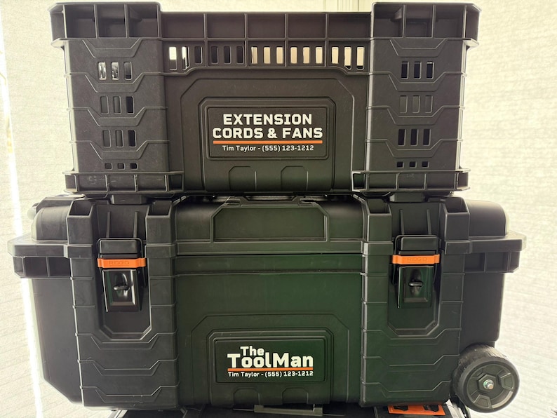 Plaques signalétiques moyennes personnalisées pour boîtes et caisses RIDGID Pro Gear 2.0 image 1