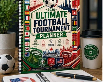 2026 Ultimate Football Soccer  Tournament Planner USA Canada Mexico : Tournament,Travel Guide, Dream Final Prediction, Bonus Stickers,Notes
