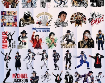 King of Pop PNG Bundle, 80s Music Legend Sublimation Designs,Vintage Singer Png,MJ Inspired Png, Digital Download,Retro Music Shirt Png