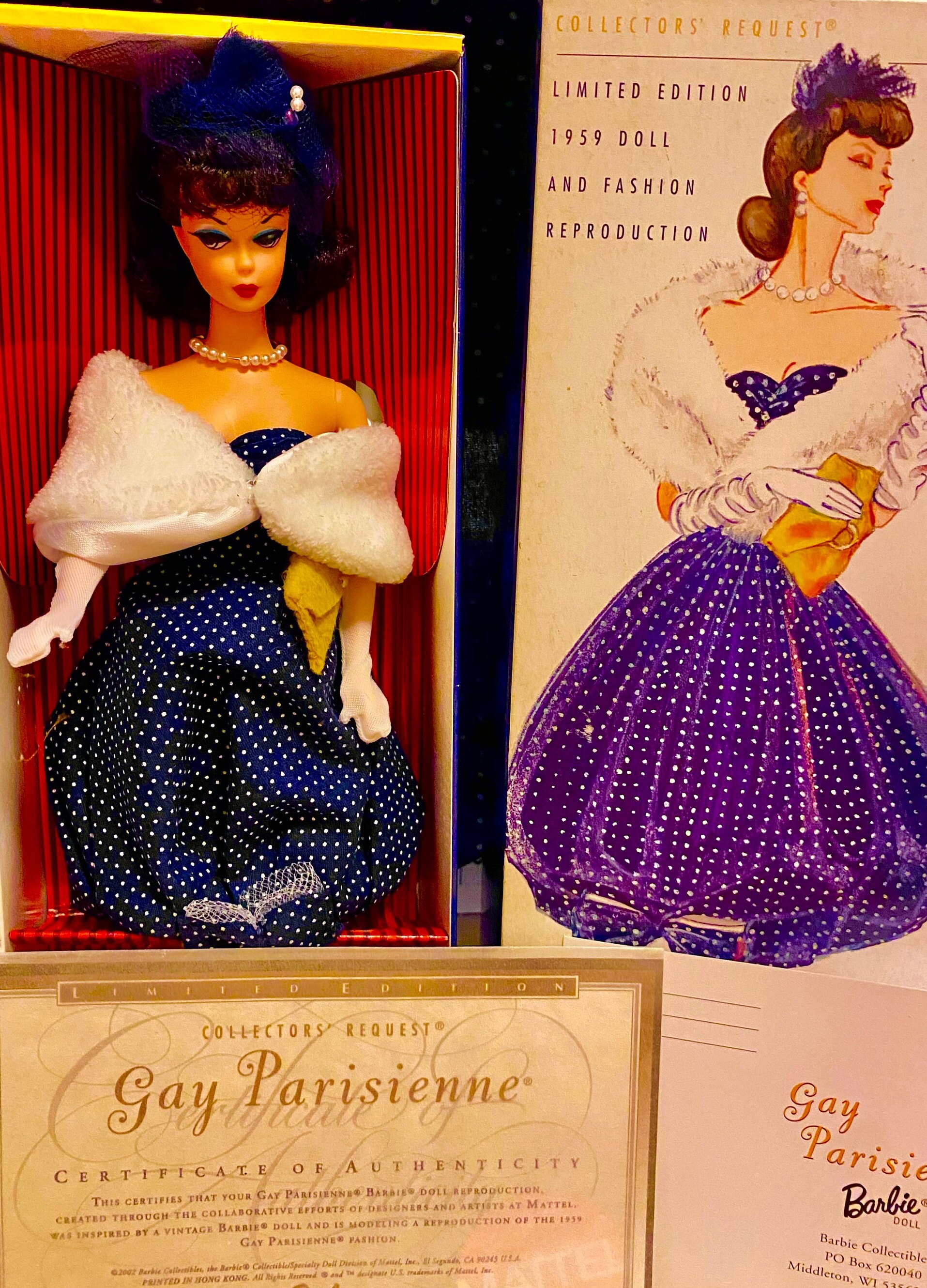 9973 MATTEL Poupée Barbie Gay Parisienne porcelaine Barbie vintage 1991 - Jeux & Jouets