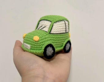 Handmade Crochet Car Toy Amigurumi Car Plush Soft Yarn Stuffed Vehicle Baby Toy Nursery Decoration Handmade Gift for Kids Montessori Toy