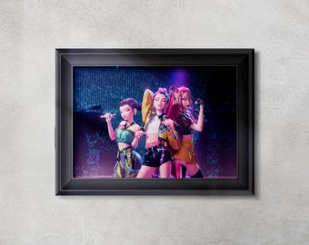KPOP Demon Hunters Poster Print Wall Art Picture Home Gift A3 A4 A5 KPOPV2