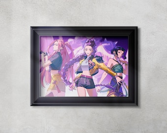 KPOP Demon Hunters Poster Print Wall Art Picture Home Gift A3 A4 A5 KPOP