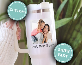 Custom Photo Tumbler 20 40 oz, Personalized Picture for Grandma, Photos Collage Mommy Gift, Photo Gift Mom, Tumbler With Photo and Text