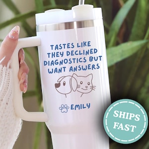 Vet Tech Tumbler Cup, Vet Doctor Tumbler, Veterinary Technician Gift Tumbler, Vet Tech Graduation Gift, Vet Doctor Gift, Dog Cat Doctor Gift