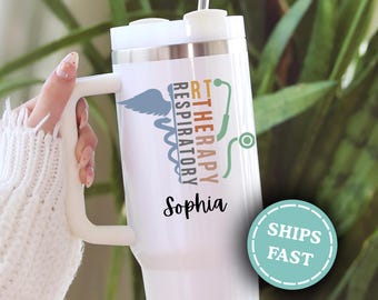 Personalized Respiratory Therapist Tumbler, Custom RT Tumbler, Respiratory Therapist Gift, Respiratory Therapist Graduation Gift, RT Gift