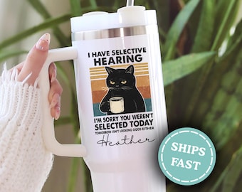 Personalized Cat Lover Tumbler, Custom Cat Mom Tumbler, Cat Mama Tumbler, Cat Lover Travel Mug Gift for Cat Mom, Pet Mom Tumbler for Cat Mom