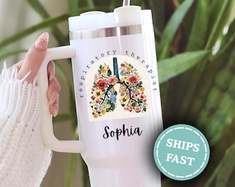 Personalized Respiratory Therapist Tumbler, Custom RT Tumbler, Respiratory Therapist Gift, Respiratory Therapist Graduation Gift, RT Gift
