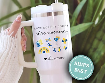 Down Syndrome Mama Tumbler, Personalized Down's Syndrome Mama, Down Syndrome Mom Tumbler, Custom Down Syndrome Mom Cup for Down Syndrome Mom
