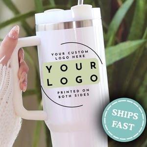 Custom Logo Tumbler, Personalized Business Cups Branded Tumbler Your Logo Corporate Gift Idea, Business Marketing Gift, Company Logo Tumbler