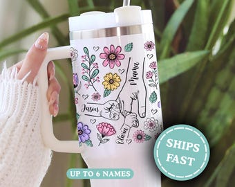 Personalized Mom Tumbler, Custom Mama Tumbler Gift for Mother, First Time Mom Gift, Mama 40 oz Tumbler, First Mothers Day Tumbler Gift