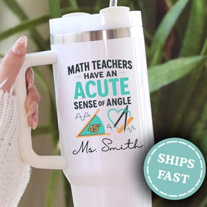 Personalized Math Teacher Tumbler, Custom Math Teacher Tumbler, Math Teacher 40oz Tumbler, Math Teacher Appreciation Gift, Math Teacher Gift