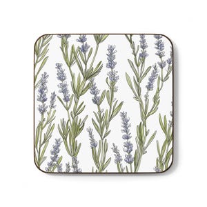 Charming Botanical Coaster Set - Lavender Coasters for Home Decor, Housewarming Gift, Eco-Friendly Drink Coasters, Rustic Kitchen [...]