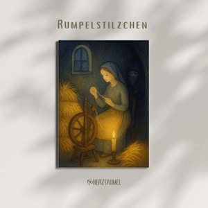 Rumpelstilzchen – Märchenkarte für den Jahreszeitentisch | Märchentisch