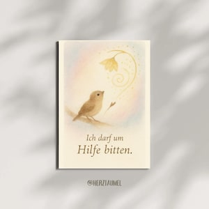 Ich darf um Hilfe bitten – Neurodiversität Affirmationskarte für Kinder & Erwachsene | ADHS, Hochsensibilität, Autismusspektrum | Herztaumel