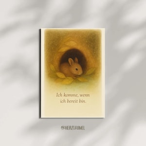 Ich komme, wenn ich bereit bin – Empowerment-Karte für Kinder mit ADHS, Autismus & Neurodiversität | Herztaumel Affirmationskarte