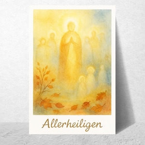 Waldorf-inspirierte Jahreszeitentisch-Karte „Allerheiligen“