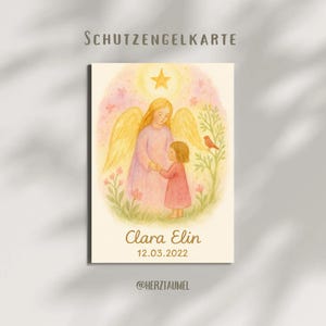 Schutzengelkarte - personalisiert |waldorfinspiriert | anthroposophisch | bedürnisorientiert | Jahreszeitentisch