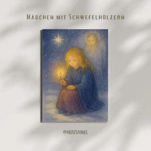 Das Mädchen mit den Schwefelhölzern – Märchenkarte für den Jahreszeitentisch | Märchentisch