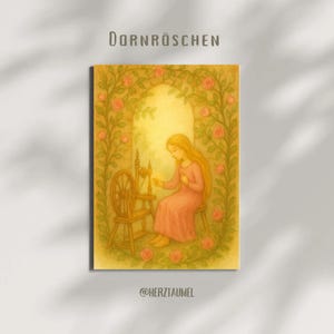 Dornröschen – Märchenkarte für den Jahreszeitentisch | Märchentisch