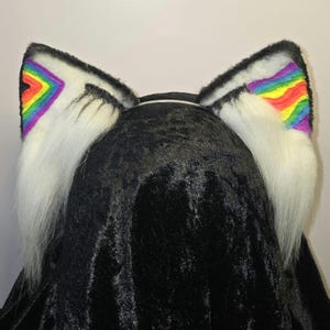 Handgefertigtes Katzenohren-Stirnband – pelzige Cosplayohren für Kostüme, Festivals oder für den Alltagsspaß