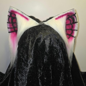 Handgefertigtes Katzenohren-Stirnband – pelzige Cosplayohren für Kostüme, Festivals oder für den Alltagsspaß
