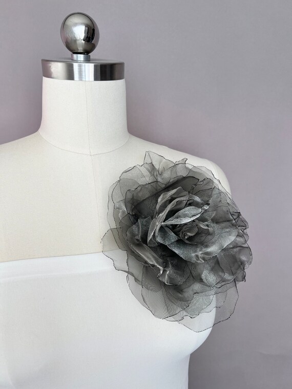 Silk flower corsage brooch sale