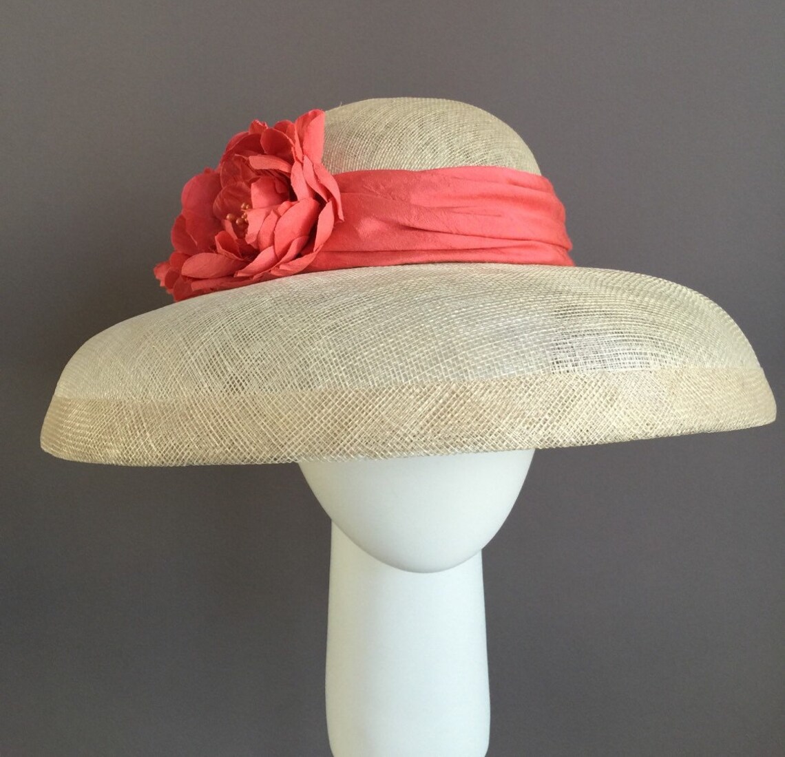 Cream Derby Hat, Straw Church Hat, Women Hat, Summer Hat Etsy Denmark