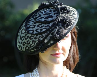 ME241 ( Black ) Kentucky Derby Hat, Wedding Hat, Horse Race  display picture 3