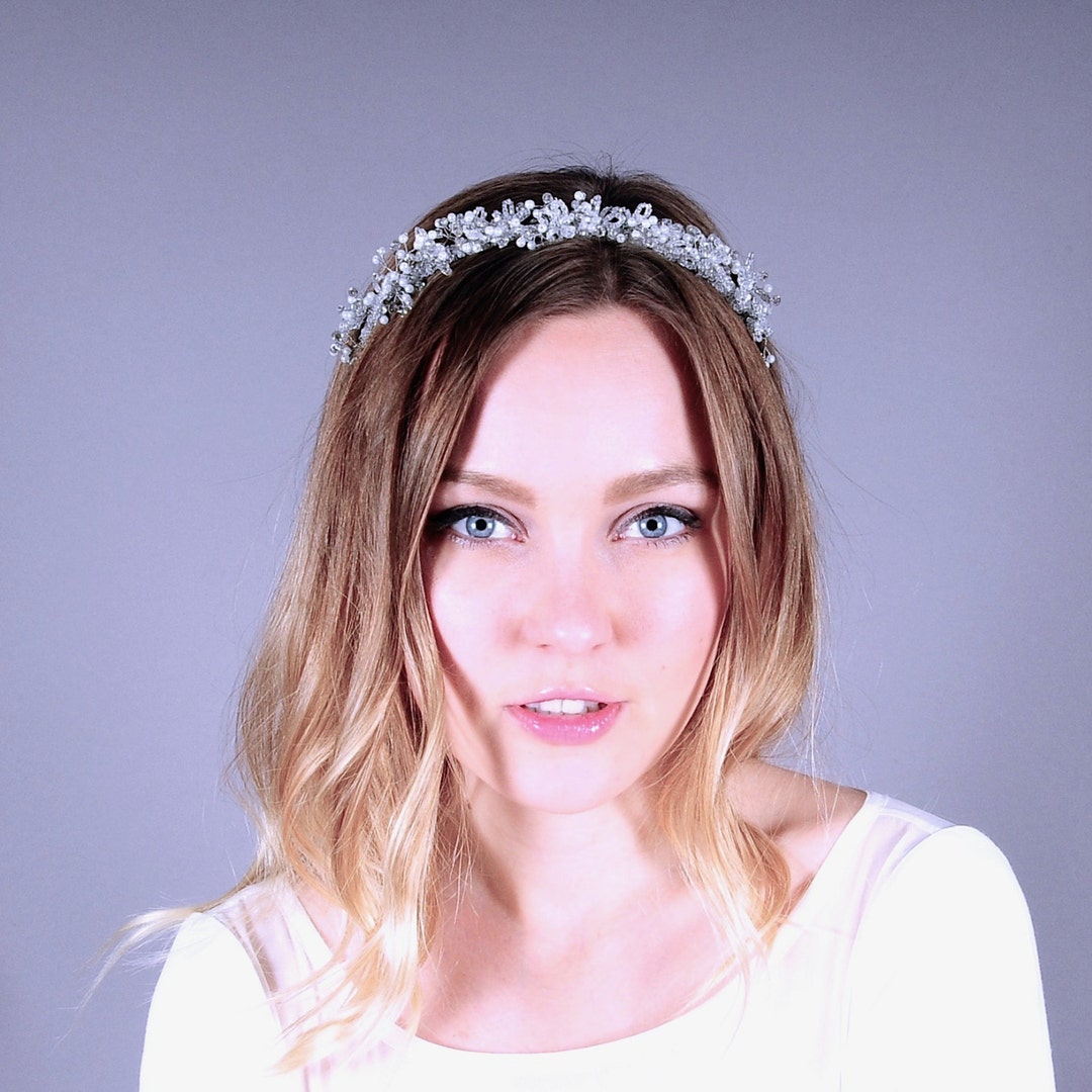 Bridal Tiara, Wedding Headband, Crystal Tiara, Crystal Beads Tiara Etsy