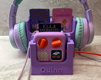 Personalized Yoto Mini Docking Station and Card Holder.  Fits with protective Yoto case.