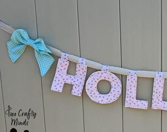 Custom Fabric Name Banner – Personalized Baby Name Garland – Nursery Wall Decor – Handmade Baby Shower Gift – Kids Room Banner