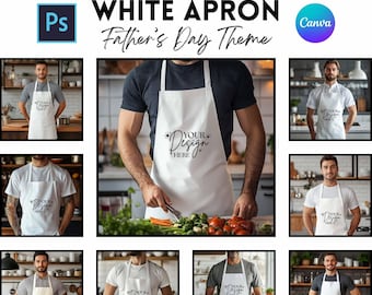 Chef Apron Mockup Bundle | Canva | PSD | Printify Mockups