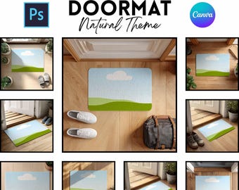 Doormat Mockups | Welcome Doormat | Print On Demand | Digital Download | PSD And Canva Templates