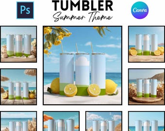 Summer Tumbler Mockups | Mockups For Listing Images | Print On Demand | Digital Download