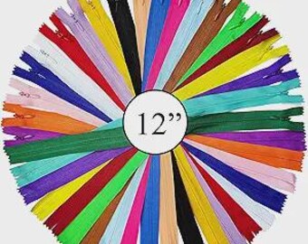 Paquet de 50 fermetures à glissière invisibles de 12 po.