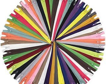 Paquet de 50 fermetures à glissière en nylon de 5 po.