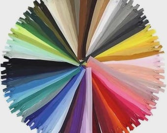Cremallera invisible de 14" (paquete de 50 unidades, colores surtidos)