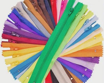 Lot de 50 fermetures à glissière en nylon de 6 po.