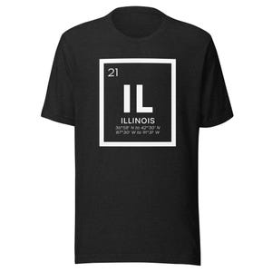 Periodisch Staaten von Amerika T-Shirt - Illinois