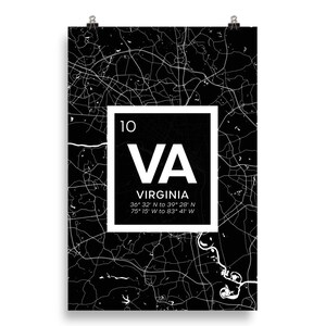 Poster - Periodic States of America (Virginia)