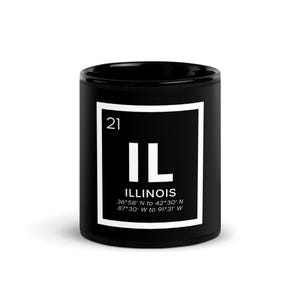 PSA Schwarze Tasse - Illinois