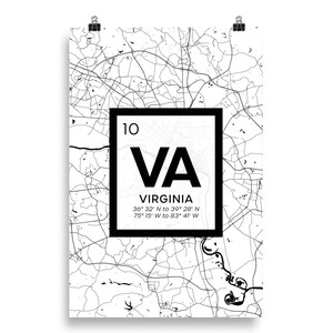 Poster - Periodic States of America (Virginia)